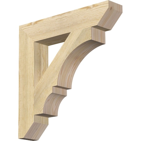Ekena Millwork Balboa Slat Rough Sawn Bracket, Douglas Fir, 4"W x 22"D x 22"H BKT04X22X22BOA06RDF